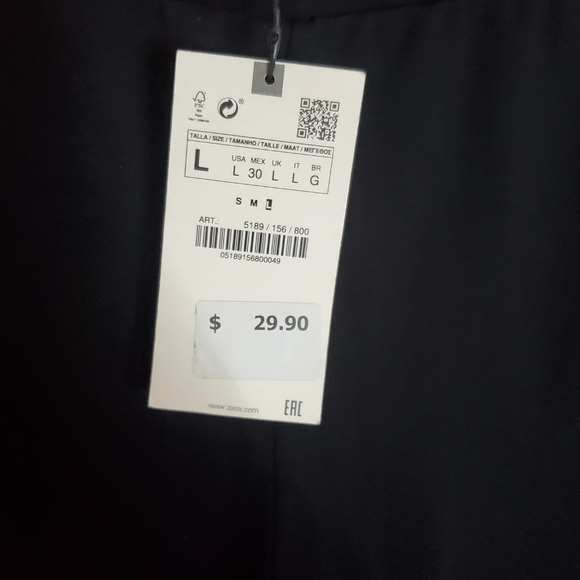 ZARA BLACK LEGGINGS - Picture 3 of 4